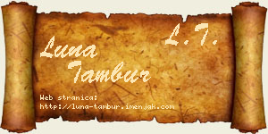 Luna Tambur vizit kartica